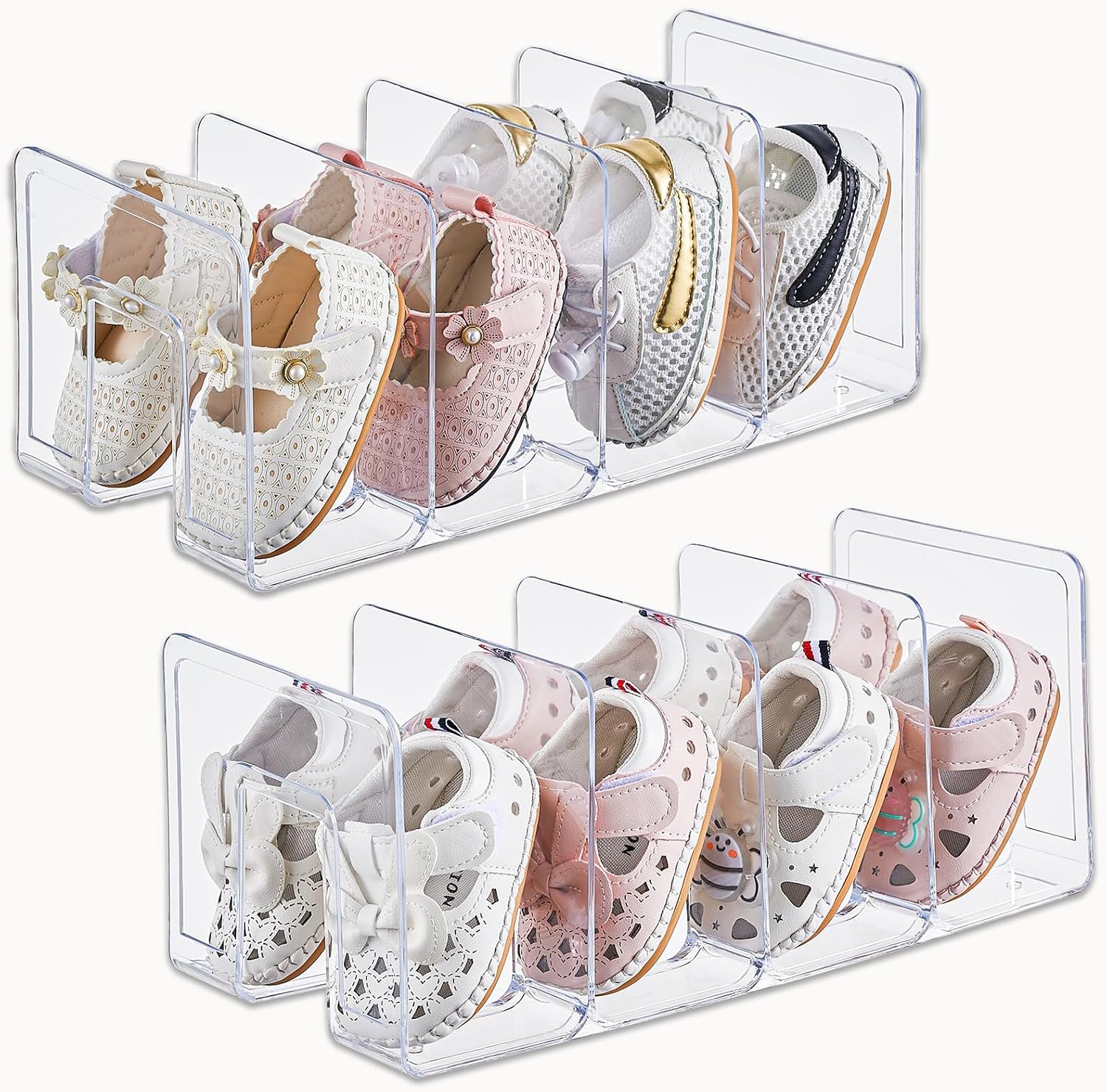 Baby Bookshelf Small - 2 Pack Small Shoe Rack 4