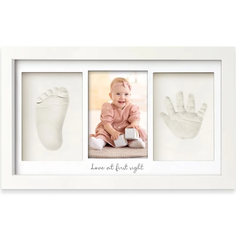 Baby Nursery Picture Frames - Baby Hand and Footprint Keepsake Kit