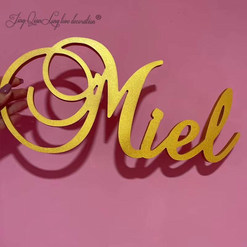 Baby Nursery Name Wall Art - Custom Personalised Wooden Name Sign Custom