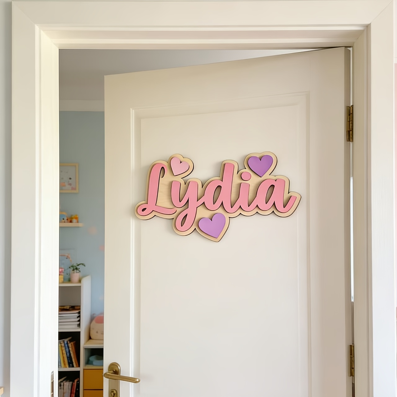 Personalized Gradient Heart Na - Baby Nursery In 评论和价格