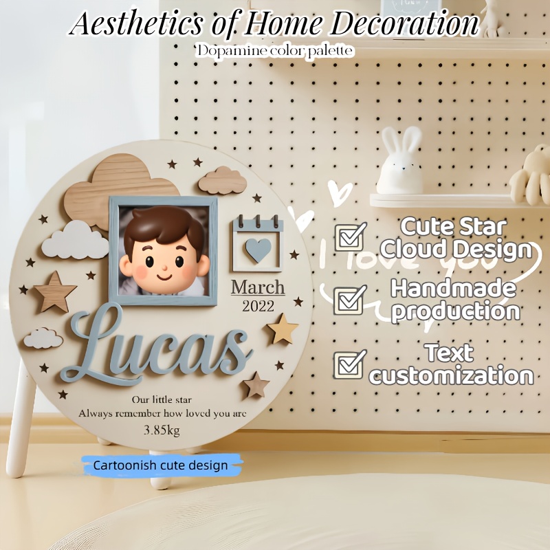 Personalized Baby Photo Frame, - Baby Nursery In 评论和价格