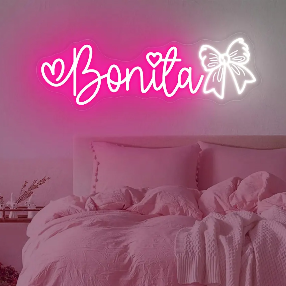 Custom Bow Name Neon Sign for  - Baby Nursery Room 评论和价格