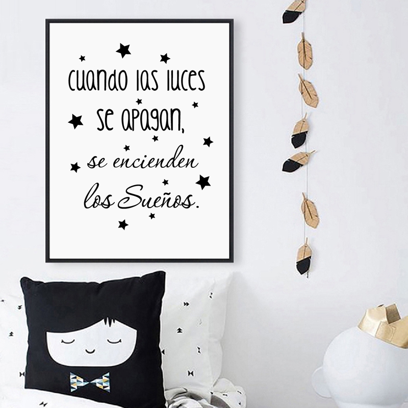 Spanish Kids Bedroom Art Decor - Baby Nursery In Spanish 评论和价格