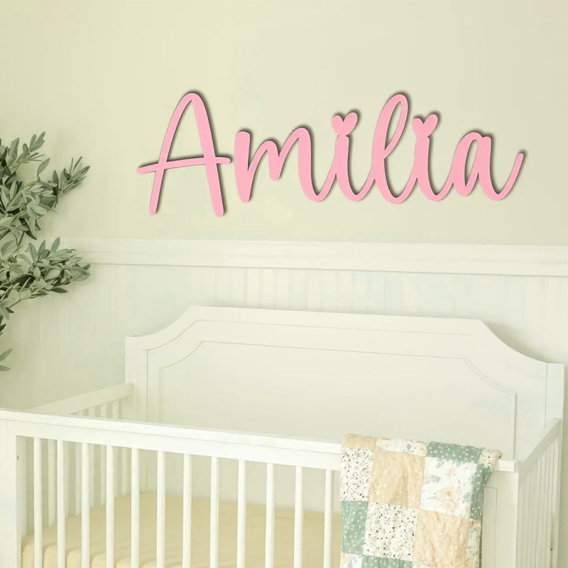 Personalised Wooden Name Sign  - Baby Nursery Name Wall Art 评论和价格