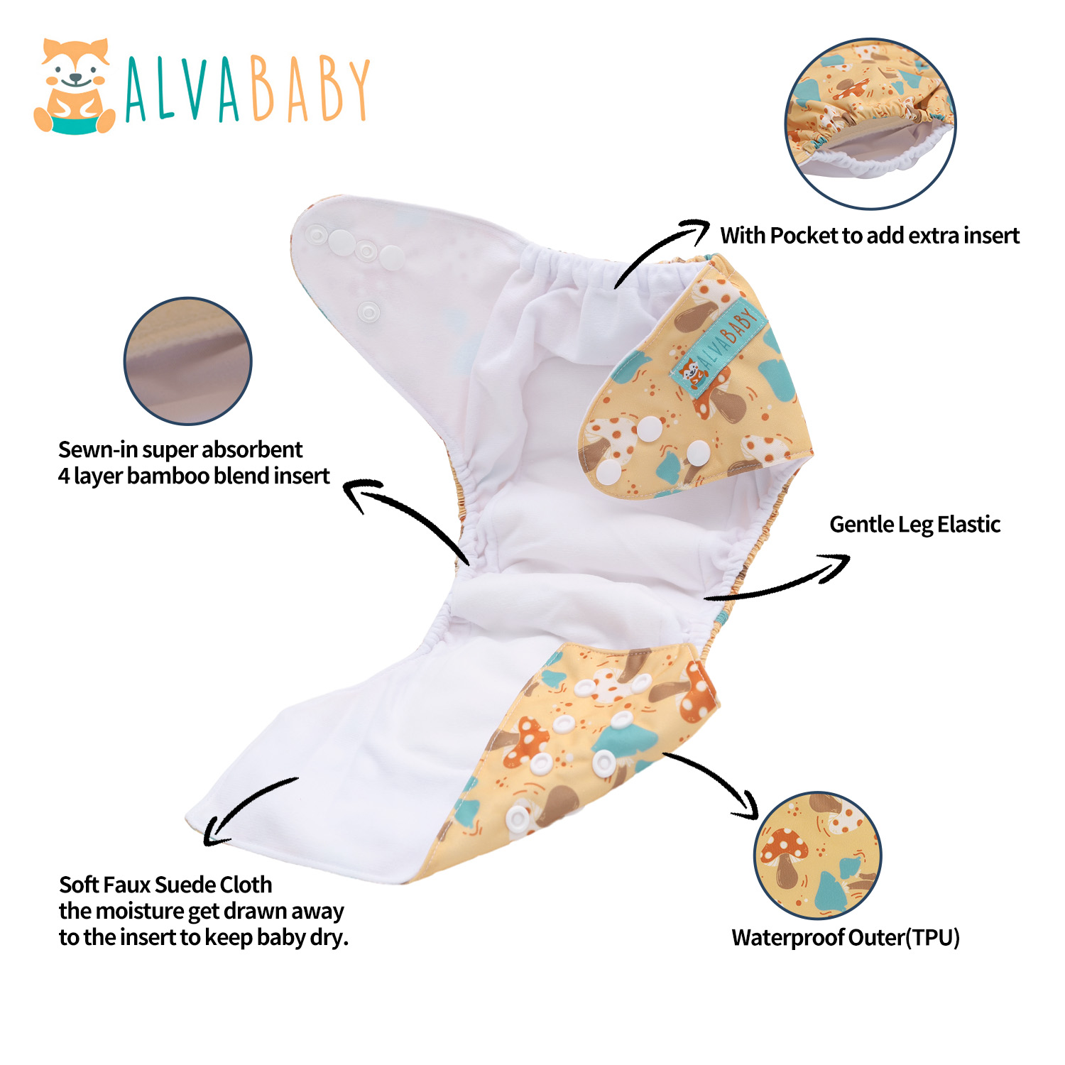 U Pick ALVABABY All in one Dia - Pampers Diaper Premium Care 评论和价格