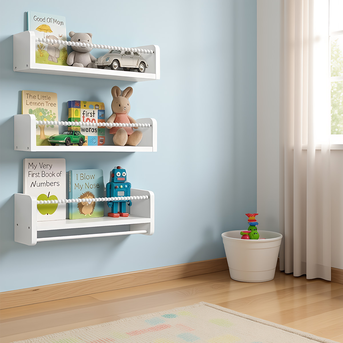 Floating Nursery Book Shelves  - Baby Bookshelf Small 评论和价格